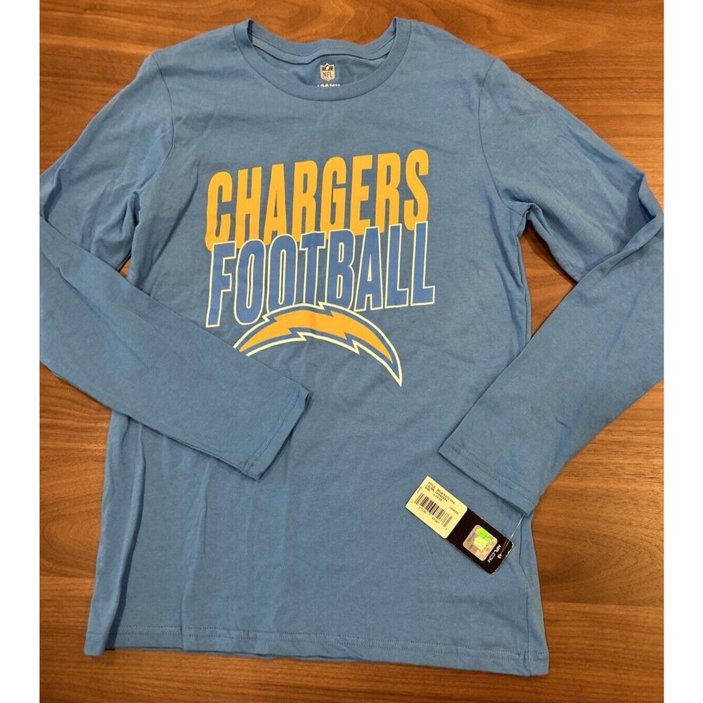 Los Angeles Chargers Youth Large T-Shirt Powder Blue Showtime Long Sleeve